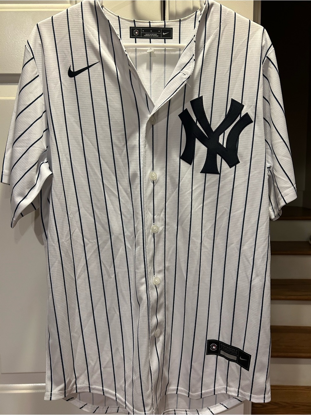 Nike MLB New York Yankees Home Pinstripe Jersey #45 Gerrit Cole M